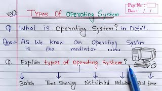 Types of Operating System  Batch Realtime Distributed Network Timesharing Operating System [upl. by Sachs]