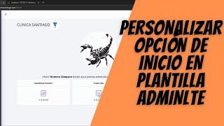 Personalizar Opción de Inicio en Laravel Usando Plantilla AdminLTE [upl. by Jarnagin]