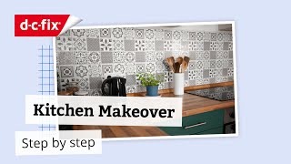 Easy amp fast to a new splashback with dcfix®  Kitchen Makeover on a budget [upl. by Rand]