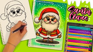 Cómo dibujar a SANTA CLAUS paso a paso navidad santaclaus christmas dibujo idea santa [upl. by Lombardo]