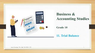 Trial Balance  Grade 10  Commerce  English medium [upl. by Hagar587]