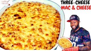 THREE CHEESE MACARONI AND CHEESE CHEDDARGRUYEREFONTINA CHEESE SAUCE RECIPE 2020  EASY  homemade [upl. by Chu]