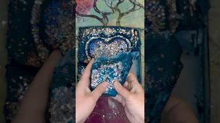 Blue Heart Reform with Glitter  oddlysatisfying sleepingaid reformedchalk chalksound [upl. by Nodnek456]