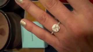 Tiffany Soleste Cushion Cut Diamond Engagement Ring [upl. by Inahet104]