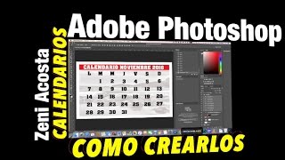 Como crear calendarios mensuales Adobe Photoshop [upl. by Loretta]