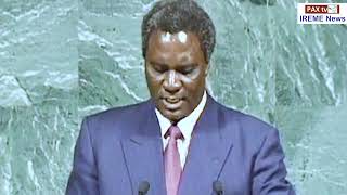 Rwanda President Habyarimana address at UN General Assembly 1993 UNGA 48th session [upl. by Sanfourd]