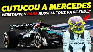 Hamilton cutuca pelo rádio PÉSSIMO carro da Mercedes  Verstappen sobre Russell PERDI O RESPEITO [upl. by Anaihr]