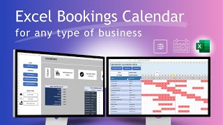 Custom Excel Bookings and Reservations Calendar Template for any Business [upl. by Emogene393]