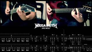 MEGADETH  She Wolf GUITAR COVER  TAB [upl. by Eladroc]