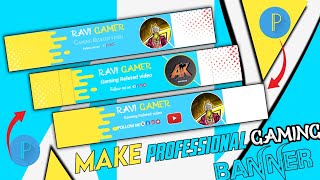 gaming banner kaise banaen youtube  how to make gaming banner in pixellab [upl. by Rani]