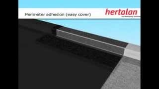 Hertalan EPDM Easy Cover perimeter adhesion [upl. by Eelirrem411]