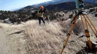 Land Surveying in Golden Gate Canyon in High Winds [upl. by Ardnama]