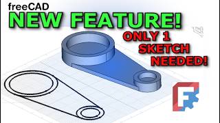 New FreeCAD Feature Complex Extrudes from a Single Sketch Like in SolidWorks [upl. by Einoj]