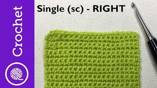 How to Single Crochet  Beginner Crochet Lesson 1  Right Handed CC [upl. by Whetstone778]