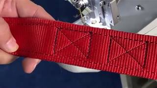 BARTACKING ON WEBBING  BOX SEWING DEMONSTRATION [upl. by Earahc]