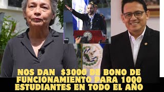 Para 1000 estudiantes nos Dan bono de funcionamiento de 3000 en todo el año [upl. by Ynnavoig]