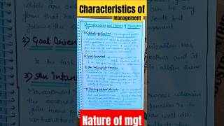 Characteristics of management Nature of management Short video Nursing Education Hub 💯🔥 [upl. by Ardnuas]