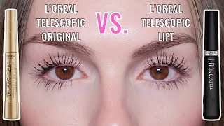 LOREAL TELESCOPIC LIFT MASCARA VS ORIGINAL  8HOUR WEAR TEST amp REVIEW  MASCARA COMPARISON 2024 [upl. by Haisej]