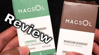 Magsol Deodorant Review  Lemon Grass and Sandalwood Scented [upl. by Borden]