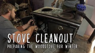 Cleaning the Woodstove  Getting it ready for winter [upl. by Aical77]