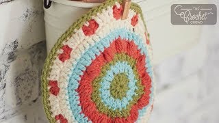 Crochet Vintage Dishcloth  EASY  The Crochet Crowd [upl. by Kirstyn576]