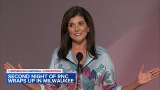 RNC 2024 Day 2 Trump feted by former rivals Haley DeSantis [upl. by Mcquoid]