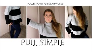 Pull simple en point jersey à rayures [upl. by Trocki]