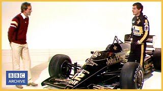 1985 Ayrton SENNA and his Lotus F1 car  Breakfast Time  Classic BBC Sport  BBC Archive [upl. by Ahsercel437]