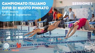 Campionato Italiano DIFIR di Nuoto Pinnato prima sessione  San Vito al Tagliamento PN [upl. by Eyla]