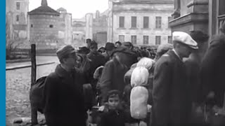 German Jewish deportees arriving at the Warsaw Ghetto [upl. by Comethuauc]