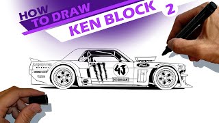 Ken Blocks Ford Mustang Hoonicorn  How to draw [upl. by Ecnerret]