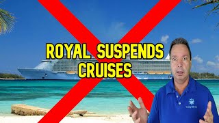 CRUISE NEWS  ROYAL CARIBBEAN SUSPENDS CRUISES COSTS RISING FOR CRUISE SHIPS [upl. by Nnylireg]