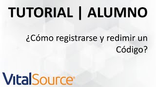 VitalSource  ¿Cómo registrarse y redimir un Código [upl. by Ueih]