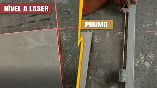 NIVELANDO CERÂMICA COM PRUMO OU NÍVEL A LASER ESSA DICA NÃO TEM NO YOUTUBE [upl. by Esilegna]