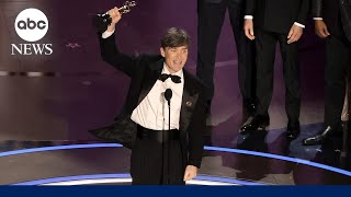 Oscars 2024 Cillian Murphy accepts Academy Award for Best Actor in Oppenheimer [upl. by Wampler]