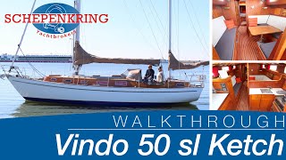 Vindö 50 SL Ketch for sale  Yacht Walkthrough   Schepenkring Lelystad [upl. by Auqinu]