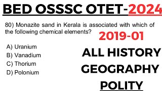 201901 History Geography Polity For BEd Odisha Teacher Eligibility Test OTET OSSSC by laxmidhar sir [upl. by Allix]