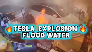 Tesla Explosion from Flood Water 💧 [upl. by Cath183]