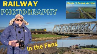 Railway Photography day out at the flooded Ouse Washes and the Fens Near March [upl. by Cowles]