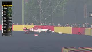 Antonio Giovinazzi Huge Crash at Spa  F1 2020 Recreation [upl. by Arraek338]