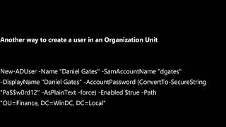 Power Shell Script to create a User account in Windows Active Directory [upl. by Hahnert]