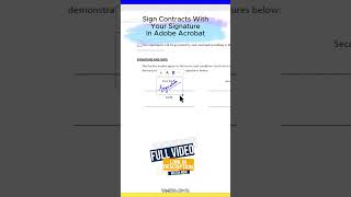 Create amp Use Electronic Signature on PDF Word Outlook amp Excel 1 tutorial esignature esign [upl. by Nuri384]