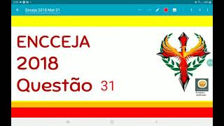 ENCCEJA 2018 questão 31 dois triângulos fazem um quadrado [upl. by Irret]