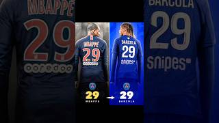 PSG Shirt Numbers Now → Then 🇫🇷❤️ shorts football youtubeshorts ❤️‍🔥 [upl. by Dez]