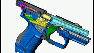 So Funktioniert eine echte Handwaffe  3D Animation Walther P99 MUST SEE [upl. by Edveh]