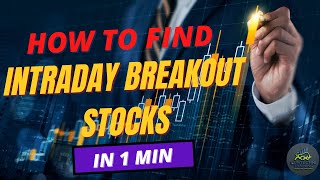 How to Scan Breakout stock for intraday in 1min With Chartink Scanner  Fun Techni [upl. by Hakkeber]