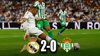 Primer Doblete de MBAPPÉ REAL MADRID vs BETIS 20  La Liga 2024 [upl. by Neelyak]