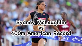 2024 Diamond League Final Brussels Women’s 400m Invitational  Sydney McLaughlin vs the 400m AR [upl. by Schaumberger347]