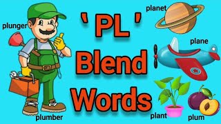 PL blend words with phonics soundsPL blend words for kindergarten for kids leaning and reading 📖👪 [upl. by Janaye]