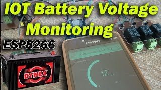 Esp8266 iot project iot Battery Voltage Monitoring using Nodemcu esp8266 Blynk amp voltage sensor [upl. by Sandell]